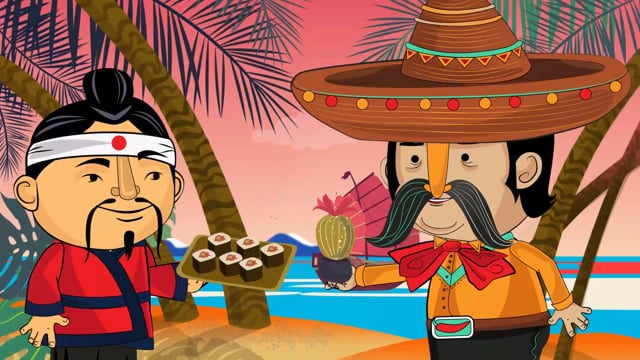 Cactus Sushi Explainer TV Commercial Animation - Branding y posicionamiento de marca