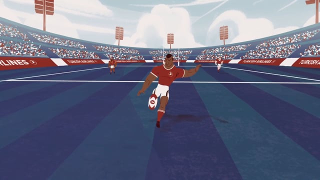 TURKISH AIRLINES - EUROPEAN CLUB RUGBY BUMPERS - Animation