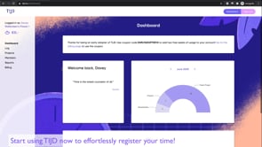 TIJD - Register your time effortlessly - Web Applicatie