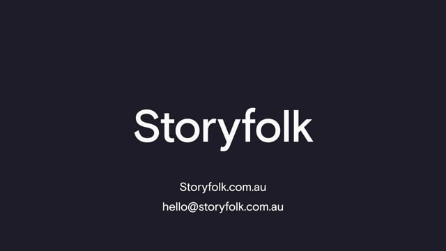 Storyfolk showreel - Branding & Positioning