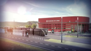 Tracé du futur tram de Liège - 3D