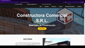 Página de Web de la Constructora Comercial S.R.L. - Creazione di siti web
