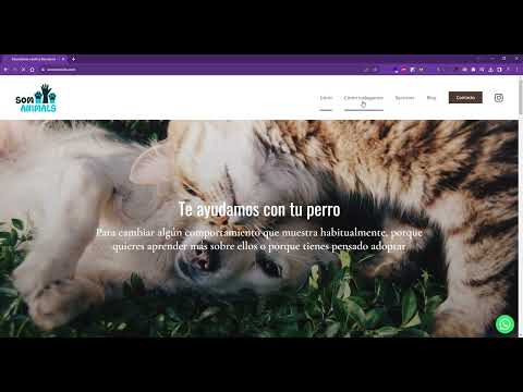 Página web para educadores caninos - Website Creatie
