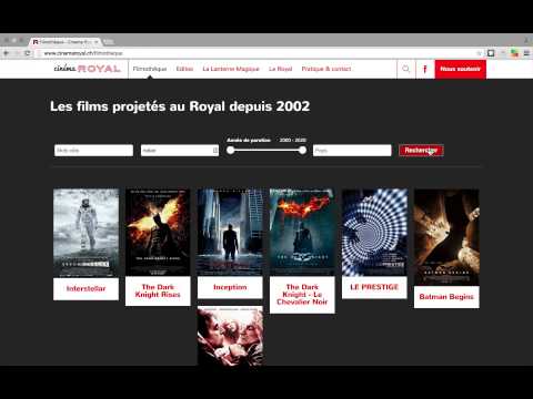 cinemaroyal.ch - Création de site internet