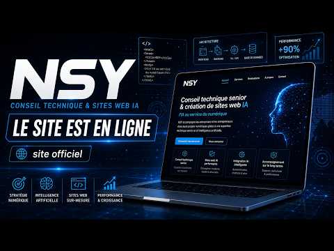 NSY — notre propre site : assistant IA, 3D interactive et mesure - Webseitengestaltung
