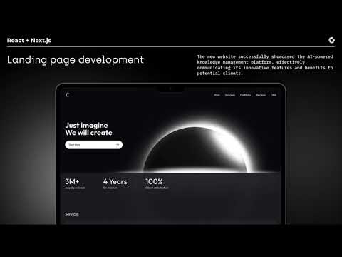 React.js/Next.js | Landing Page Development - Application web