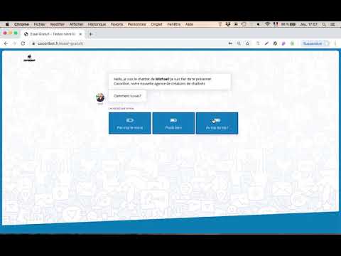 Exemple de Chatbot - Création de site internet