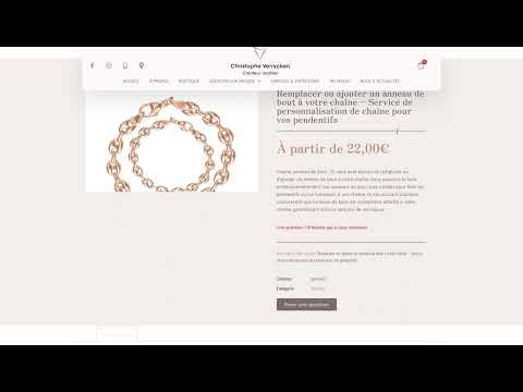 E-commerce Christophe Verrycken Joaillier - Website Creation