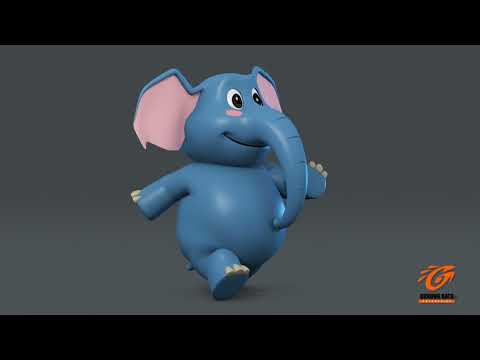 Elephant 3D Maskot Sango Ceramics - 3D