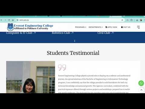 Web Development for Everest Engineering College - Aplicación Web