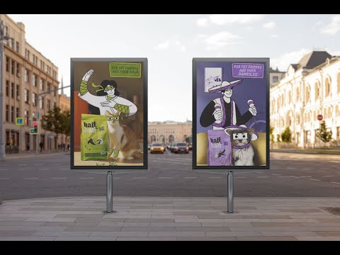 Strategy and creative for a pet brand Half&Half - Reclame
