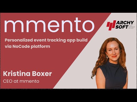 mmento - Personalized event tracking app build via NoCode platform - Application web