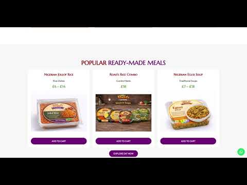 Road's Food - Ecommerce website Design - Webseitengestaltung